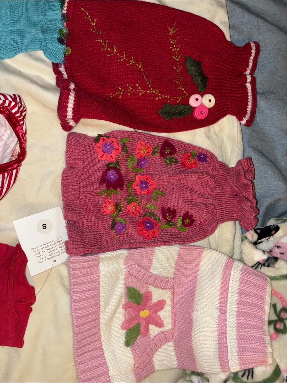 Six Lulu pink size small sweater/holiday dresses - Picture 5 of 7